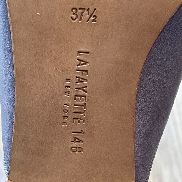 LAFAYETTE 148 NEW YORK Ombre Vento Pointed-Toe Suede Mules in Blue Size 37.5 - Picture 6 of 8